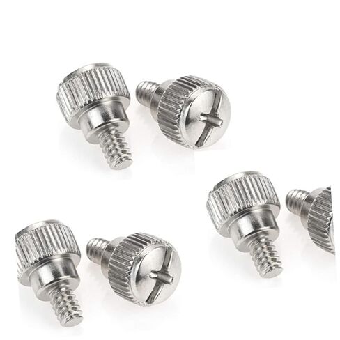 NOLITOY 100pcs Silver Computer Case Thumbscrews Knurled Thumb Screws for Desktop PC Chassis Side Panel Replacement Hardware Accessories in Saudi Arabia
