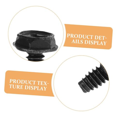 Veemoon 100pcs Black 6#-32x6mm Computer Case Pci Slot Screws with Thumbscrews and Power Supply Fasteners for Desktop Maintenance and Chassis Assembly in Saudi Arabia