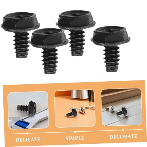 Veemoon 100pcs Black 6#-32x6mm Computer Case Pci Slot Screws with Thumbscrews and Power Supply Fasteners for Desktop Maintenance and Chassis Assembly in Saudi Arabia