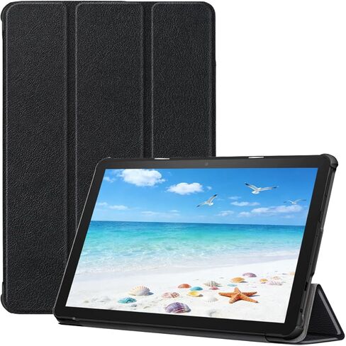 حافظة للكمبيوتر اللوحي Fire HD مقاس 10 بوصات (الجيل الثالث عشر، إصدار 2023)، غطاء حامل ثلاثي الطي من Wyhfyh مع تنبيه/غفو تلقائي وبطانة ناعمة من الألياف الدقيقة، متوافق مع الكمبيوتر اللوحي LG/Fire مقاس 10 بوصات، أسود in Saudi Arabia