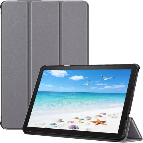 حافظة للكمبيوتر اللوحي Fire HD مقاس 10 بوصات (الجيل الثالث عشر، إصدار 2023)، غطاء حامل ثلاثي الطي من Wyhfyh مع تنبيه/غفو تلقائي وبطانة ناعمة من الألياف الدقيقة، متوافق مع الكمبيوتر اللوحي LG/Fire مقاس 10 بوصات، أسود in Saudi Arabia