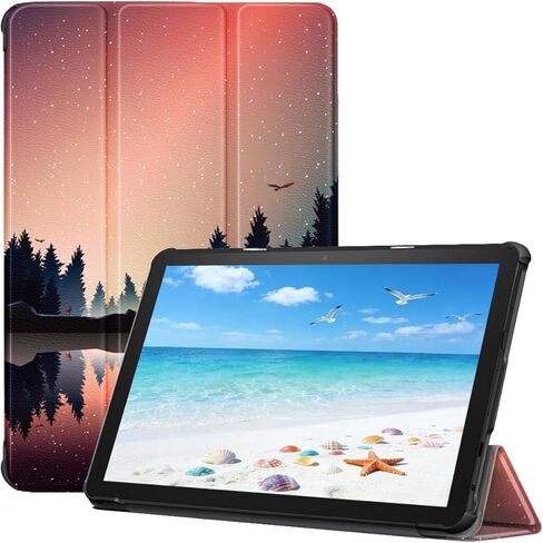 حافظة للكمبيوتر اللوحي Fire HD مقاس 10 بوصات (الجيل الثالث عشر، إصدار 2023)، غطاء حامل ثلاثي الطي من Wyhfyh مع تنبيه/غفو تلقائي وبطانة ناعمة من الألياف الدقيقة، متوافق مع الكمبيوتر اللوحي LG/Fire مقاس 10 بوصات، أسود in Saudi Arabia