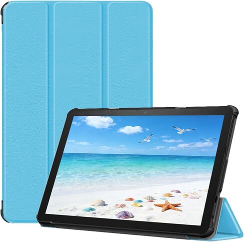 حافظة للكمبيوتر اللوحي Fire HD مقاس 10 بوصات (الجيل الثالث عشر، إصدار 2023)، غطاء حامل ثلاثي الطي من Wyhfyh مع تنبيه/غفو تلقائي وبطانة ناعمة من الألياف الدقيقة، متوافق مع الكمبيوتر اللوحي LG/Fire مقاس 10 بوصات، أسود in Saudi Arabia