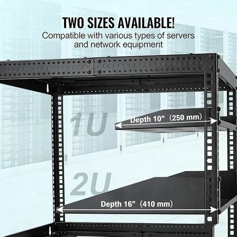 2U Server Rack Shelf Cantilever Rack Mount Shelf 16 Inch Depth Vented Steel Shelf for Network Equipment and AV Devices in Saudi Arabia