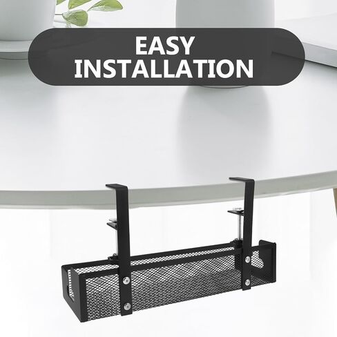 Desk Cable Tray Organizer Metal Cord Management Rack 40cm Large Wire Organizer for Office and Gaming PC Accessories in Saudi Arabia