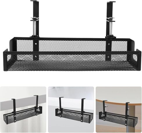 Desk Cable Tray Organizer Metal Cord Management Rack 40cm Large Wire Organizer for Office and Gaming PC Accessories in Saudi Arabia