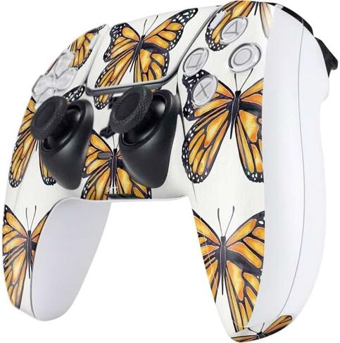 غلاف Skinit المخصص للألعاب المتوافق مع وحدة تحكم PS5 - فراشات Monarch المرخصة رسميًا من Cat Coq Design in Saudi Arabia