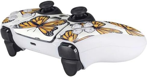 غلاف Skinit المخصص للألعاب المتوافق مع وحدة تحكم PS5 - فراشات Monarch المرخصة رسميًا من Cat Coq Design in Saudi Arabia