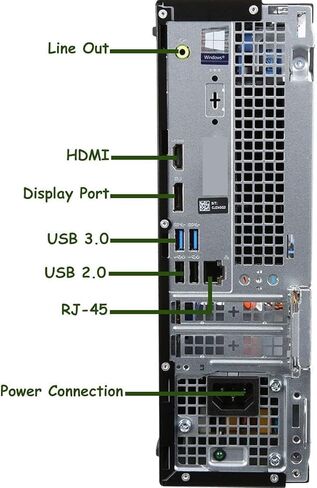 كمبيوتر مكتبي Dell OptiPlex 3060 SFF، رباعي النواة i5-8500، ذاكرة الوصول العشوائي 16 جيجا، 512 جيجا SSD، لوحة مفاتيح RGB، ماوس، DP، Windows 11 Pro (متجدد) in Kuwait