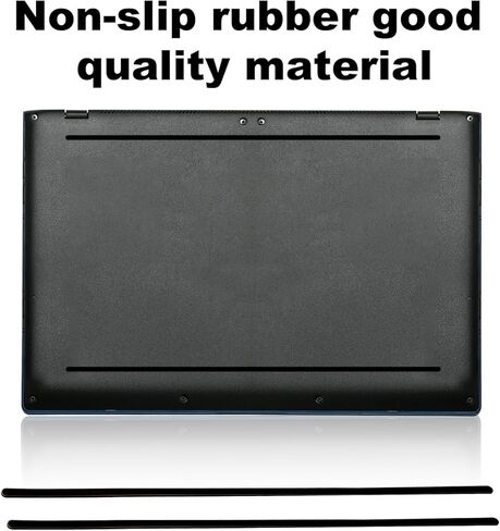 4pcs Laptop Rubber Feet Strips, 11.81x0.24x0.04in Anti-Slip Bumper Bottom Rubber Replacement Feet Pad Accessories for Surface 14.4in Laptop Studio 1 2 3 Series (Black) in Saudi Arabia