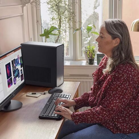 HP 2025 Omnidesk (العلامة التجارية Envy Next) M02 AI Copilot Business Tower Desktop، Core i7-14700، 32 جيجا DDR5، 1 تيرابايت SSD، لوحة مفاتيح سلكية وماوس، Wi-Fi 6، W11P، حزمة مع Lexar SL660 512 جيجا SSD محمول (متجدد) in Kuwait