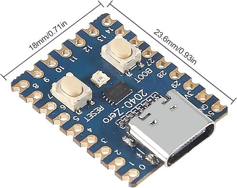 4 قطعة لوحة تحكم صغيرة Raspberry RP 2040-Zero تعتمد على معالج Raspberry-Pi 2040 ثنائي النواة ARM Cortex M0 + لـ C/C++/Python in Kuwait