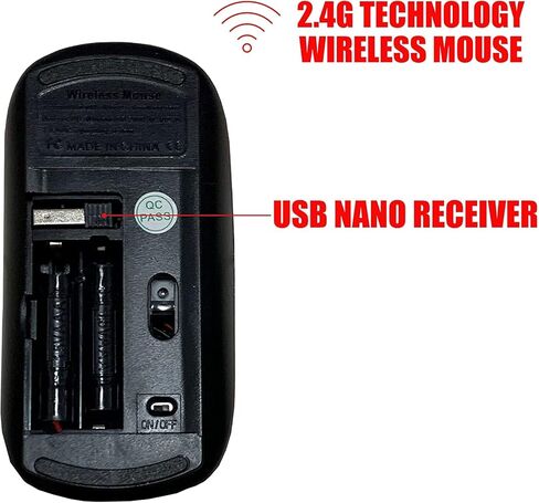 ماوس لاسلكي 2.4G بتصميم نمط لطيف لجميع أجهزة الكمبيوتر المحمولة وأجهزة الكمبيوتر المكتبية مع جهاز استقبال نانو - زهري in Kuwait