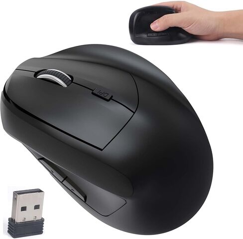 Ergonomic Mouse, Bluetooth Wireless Vertical Mouse,Rechargeable Silent Click,1600DPI, Comfortable Grip,for Office Home Use, PC Laptop Tablet Computer Mac Desktop Notebook -Reduce Wrist Pain(Blue) in Kuwait