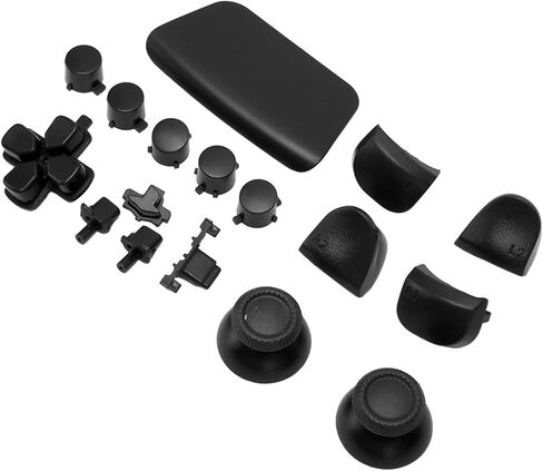 Gamepad Joystick Button, 16 Pieces Ergonomic Design Precise Operation Comfortable and Durable Grip Controller Replacement Buttons for Game Controller (Black) in Kuwait