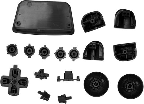 Gamepad Joystick Button, 16 Pieces Ergonomic Design Precise Operation Comfortable and Durable Grip Controller Replacement Buttons for Game Controller (Black) in Kuwait
