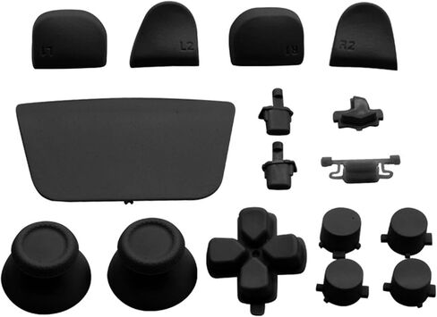 Gamepad Joystick Button, 16 Pieces Ergonomic Design Precise Operation Comfortable and Durable Grip Controller Replacement Buttons for Game Controller (Black) in Kuwait
