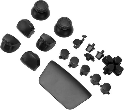 Gamepad Joystick Button, 16 Pieces Ergonomic Design Precise Operation Comfortable and Durable Grip Controller Replacement Buttons for Game Controller (Black) in Kuwait