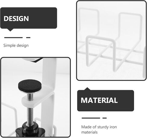 Veemoon Desk Cable Tray Wire Organizer for Office and Home, White Small Size Desk Cord Management Storage Rack for Computer Cable and Power Strip Management in Saudi Arabia