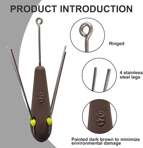Eupheng 5 Pcs Sputnik Sinker Long Tail Surf Fishing Weight Lead 3oz-6oz Saltwater Surf Casting Sinkers Catfish Beach Spider Weights for Ocean Sea Sand, Dark Brown in Saudi Arabia