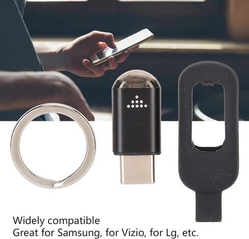 محول وحدة تحكم بالأشعة تحت الحمراء من النوع C للهاتف الذكي، مجموعة تحكم عالمية صغيرة بالأشعة تحت الحمراء مع سلسلة مفاتيح وحافظة من السيليكون لمكيف الهواء TV DVD STB in Kuwait