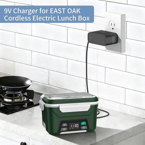 9V Charger for Electric Lunch Box Replacement for East Oak HM899 HM935 HM945 7.4V Battery Cordless Electric Lunch Box Adapter Charger in Kuwait