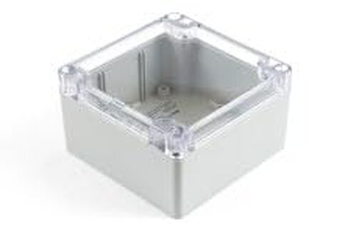 Hammond Manufacturing, 1554L2GYCL, Hammond 1554L2GYCL Watertight PC Enclosure Grey Clear Lid 105 x 105 x 60mm (1 Item/s) in Saudi Arabia