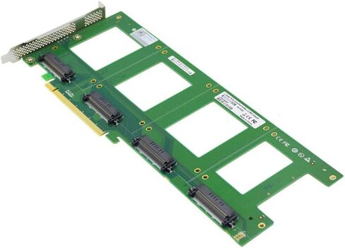 Generic 4X U.2 SFF-8639 SSD to PCIE Express 3.0 Gen3 X16 Card NVMe SSD Adapter in Saudi Arabia
