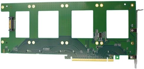 Generic 4X U.2 SFF-8639 SSD to PCIE Express 3.0 Gen3 X16 Card NVMe SSD Adapter in Saudi Arabia