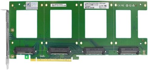 Generic 4X U.2 SFF-8639 SSD to PCIE Express 3.0 Gen3 X16 Card NVMe SSD Adapter in Saudi Arabia