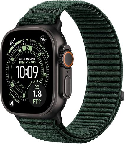 سوار رياضي بحلقة من النايلون متوافق مع سوار ساعة Apple مقاس 44 مم 45 مم 46 مم 49 مم 42 مم 40 مم 41 مم 38 مم للرجال والنساء، حزام معصم مطاطي من القماش المطاطي لسلسلة iWatch 11 10 9 8 7 6 5 4 SE Ultra/3 in Kuwait