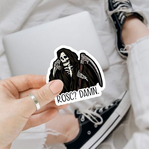 3Pcs ROSC Damn Sticker Funny Return of Spontaneous Circulation Sticker EMS EMT Paramedic Gift ICU CPR ROSC Damn Stickers Grim Reaper Medical Car Decal for Laptop Bottle Toolbox Case (R1, 3") in Saudi Arabia
