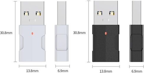 USB to Type C Adapter Connector with 10Gbps Data Speed LED Light Supports Charging for Phones, Headphones Male to Female in Saudi Arabia