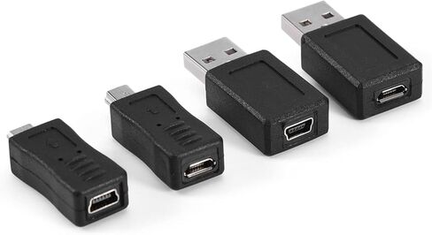 حزمة من 12 قطعة محول USB صغير، USB2.0، موصلات محولات ذكر أنثى مع وظيفة OTG، التوصيل والتشغيل لجميع احتياجات USB2.0 in Kuwait