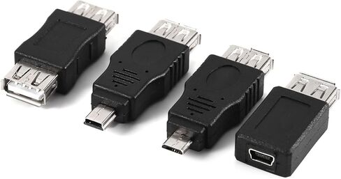 حزمة من 12 قطعة محول USB صغير، USB2.0، موصلات محولات ذكر أنثى مع وظيفة OTG، التوصيل والتشغيل لجميع احتياجات USB2.0 in Kuwait