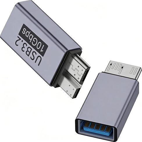 محول Micro B ذكر إلى USB أنثى، محول USB إلى Micro-B [عبوة من قطعتين] لنقل البيانات بسرعة 10 جيجابت في الثانية in Kuwait
