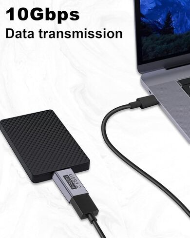 محول Micro B ذكر إلى USB أنثى، محول USB إلى Micro-B [عبوة من قطعتين] لنقل البيانات بسرعة 10 جيجابت في الثانية in Kuwait