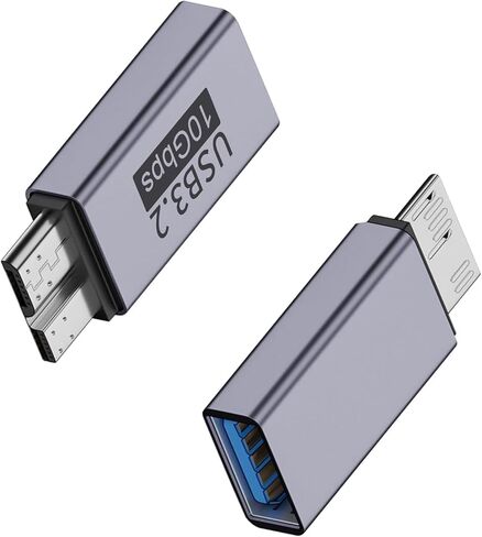 محول Micro B ذكر إلى USB أنثى، محول USB إلى Micro-B [عبوة من قطعتين] لنقل البيانات بسرعة 10 جيجابت في الثانية in Kuwait