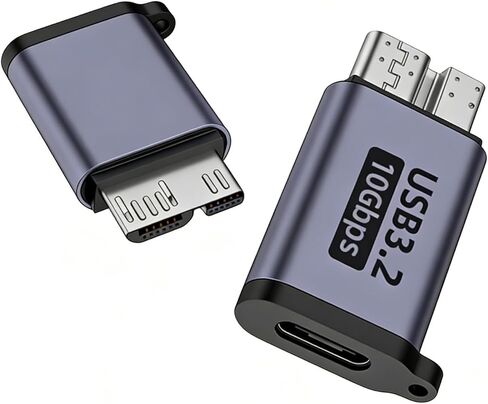 محول Micro B ذكر إلى USB أنثى، محول USB إلى Micro-B [عبوة من قطعتين] لنقل البيانات بسرعة 10 جيجابت في الثانية in Kuwait