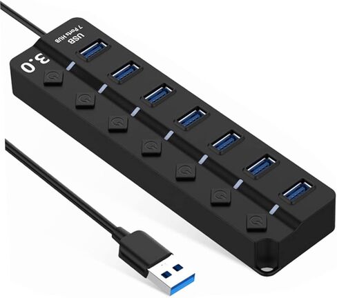 محور USB فردي خارج منفذ USB الفاصل لأجهزة الكمبيوتر المحمول والكمبيوتر نقل البيانات عالي السرعة مؤشر LED كابل أساسي سميك لإمدادات الطاقة in Kuwait