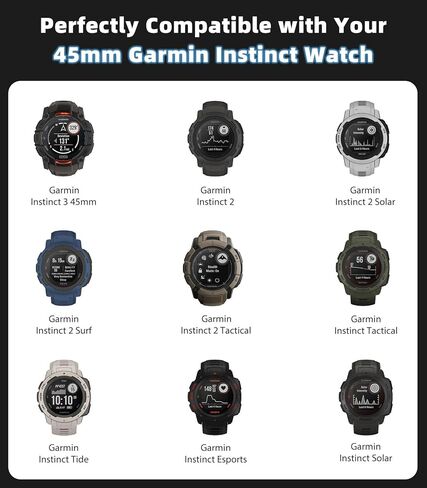 MoKo for Garmin Instinct Watch Band، حزام ساعة بديل من النايلون الناعم 22 مم متوافق مع Garmin 45 مم Instinct 2/3/2 التكتيكي/المد/الرياضات الإلكترونية/الطاقة الشمسية in Kuwait