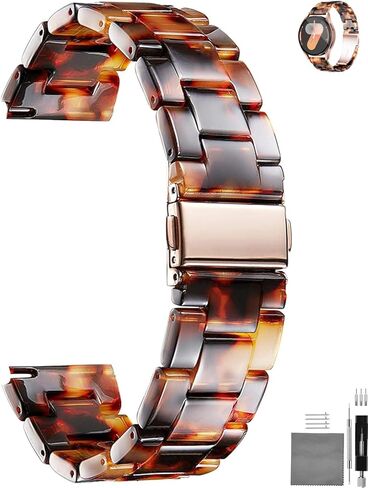 Watch Band Compatible with Samsung Galaxy/Gear and Garmin, 20mm 22mm Resin Watch Strap for Women in Kuwait
