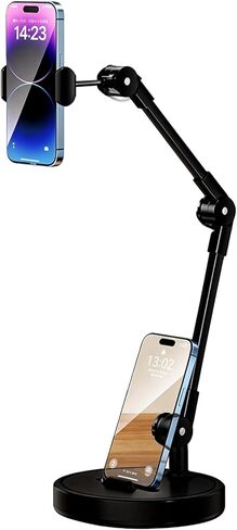 حامل تابلت ذو قاعدة دائرية، حامل قابل للتعديل 360 درجة لجهاز iPad Surface Phone وسطح المكتب لعرض مكالمات الفيديو للألعاب، حامل صلب ثقيل للأجهزة اللوحية والهواتف الذكية. (الكمبيوتر اللوحي) in Kuwait