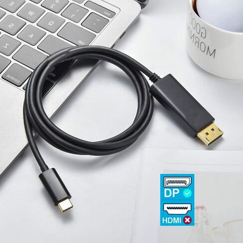 USB-C to (DP) DisplayPort 8K Kit Compatible with Samsung Galaxy Tab A8 goes from USB-C/PD/Thunderbolt 3/4 to Full 8k/60Hz & 4k/120Hz with Slim 6 Foot Lossless Digital IC Cable! (DP) in Saudi Arabia