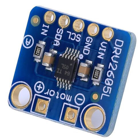 وحدة تشغيل المحرك اللمسي DRV2605L، تحكم I2C ومشغل ردود الفعل باللمس لإدخال الصوت التناظري مع دبابيس عامة، لتصميم ردود الفعل اللمسية، وحدة تحكم الألعاب، جهاز محاكاة in Kuwait