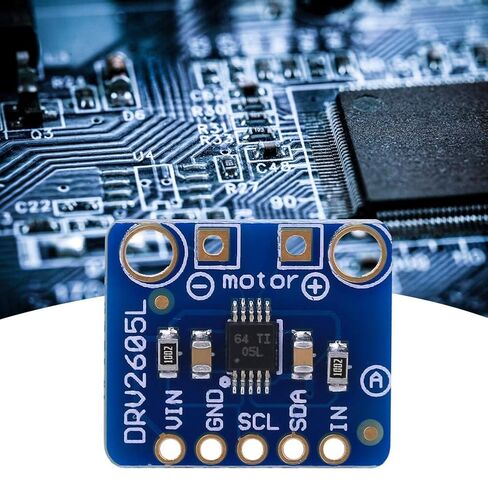 وحدة تشغيل المحرك اللمسي DRV2605L، تحكم I2C ومشغل ردود الفعل باللمس لإدخال الصوت التناظري مع دبابيس عامة، لتصميم ردود الفعل اللمسية، وحدة تحكم الألعاب، جهاز محاكاة in Kuwait