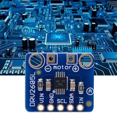 وحدة تشغيل المحرك اللمسي DRV2605L، تحكم I2C ومشغل ردود الفعل باللمس لإدخال الصوت التناظري مع دبابيس عامة، لتصميم ردود الفعل اللمسية، وحدة تحكم الألعاب، جهاز محاكاة in Kuwait
