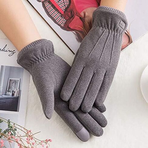 INOGIH Winter-Thermal-Polar-Fleece-Gloves Women Cold-Weather Fleece-Lining Mittens for Running-Cycling-Walking Outdoor in Saudi Arabia