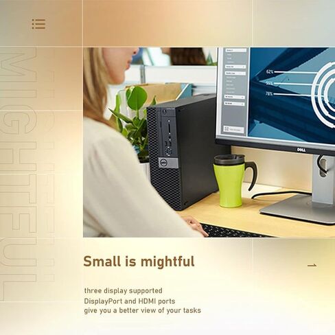 كمبيوتر مكتبي Dell OptiPlex 7040 SFF كمبيوتر Intel رباعي النواة i5-6500 3.20 جيجا هرتز AX200 واي فاي 6 مدمج بلوتوث 32 جيجا DDR4 512 جيجا NVMe M.2 SSD 2 تيرابايت HDD HDMI لوحة مفاتيح وماوس لاسلكي Windows 11 Pro (متجدد) in Kuwait