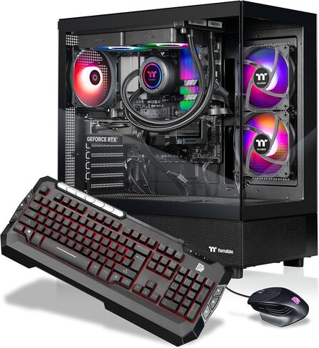 سطح المكتب للألعاب Thermaltake LCGS View 5860T-270 (AMD Ryzen™ 7 5800X3D، ToughRam DDR4 3600Mhz 32GB ذاكرة RGB، NVIDIA® GeForce RTX™ 5060 Ti 8GB، 1 تيرابايت NVMe M.2، WiFi، Windows 11) V27B-B55K-56T-LCS in Saudi Arabia